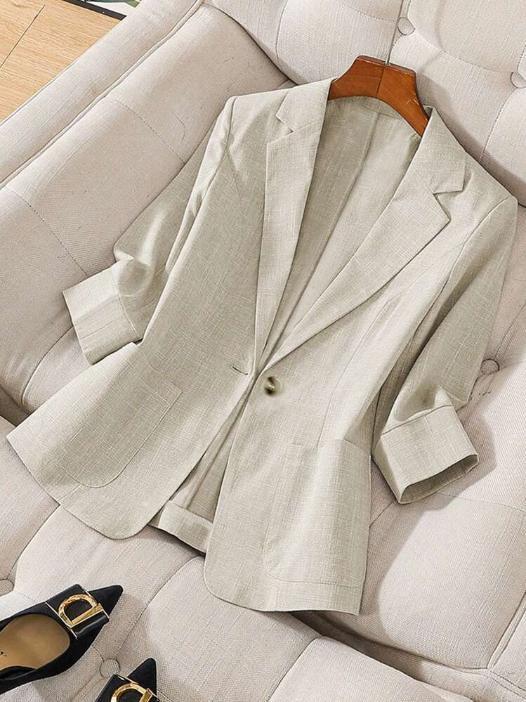 Damer elegant linblazerjacka med avslappnad passform Mirla-Eva Jonsson