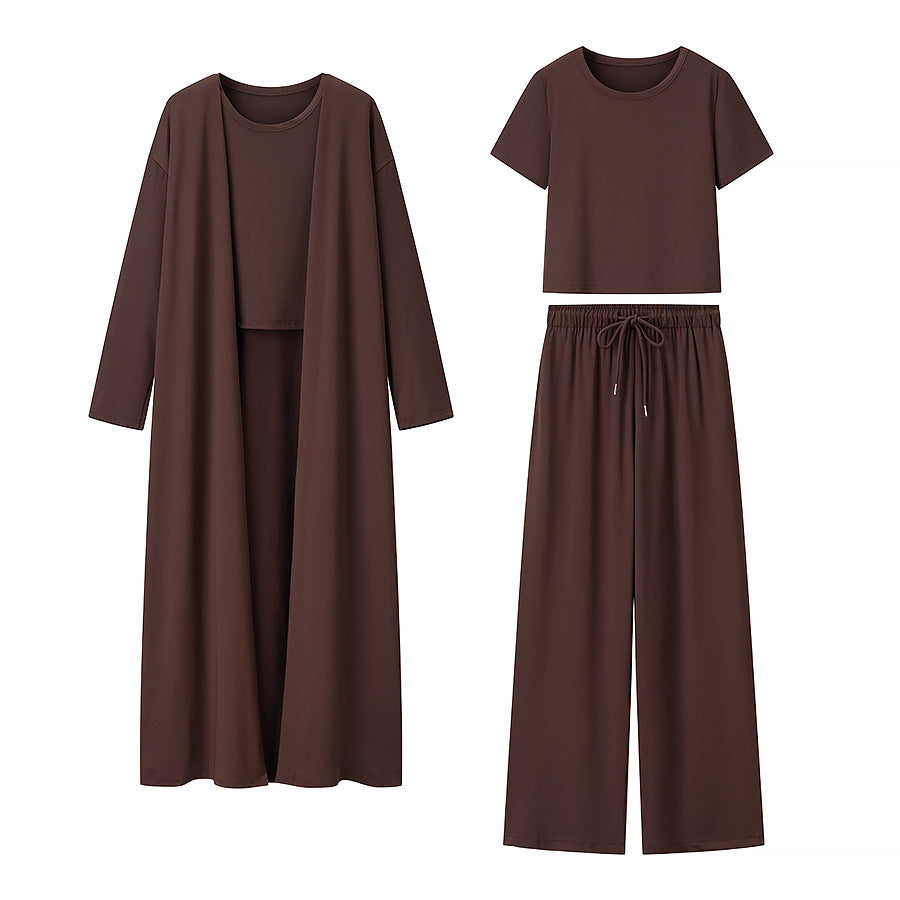 Damer elegant lounge-set med cardigan och T-shirt Mirla-Eva Jonsson
