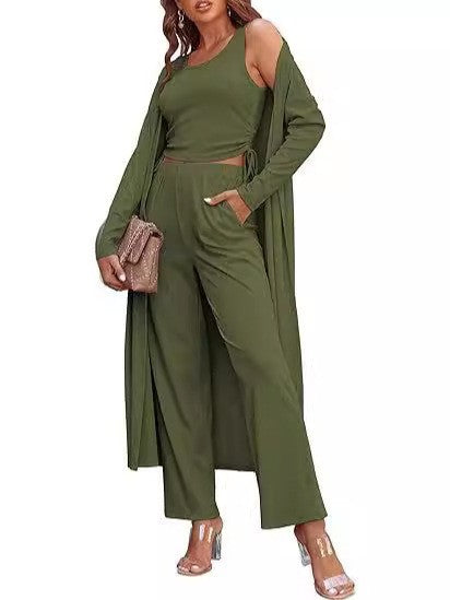 Damer elegant lounge-set med lång cardigan Mirla-Eva Jonsson