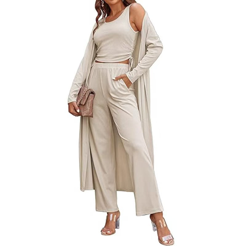 Damer elegant lounge-set med lång cardigan Mirla-Eva Jonsson