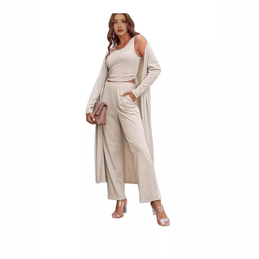 Damer elegant lounge-set med lång cardigan Mirla-Eva Jonsson