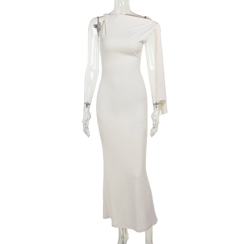 Damer elegant maxikjol med asymmetrisk design och ärmlös skärning Mirla-Eva Jonsson