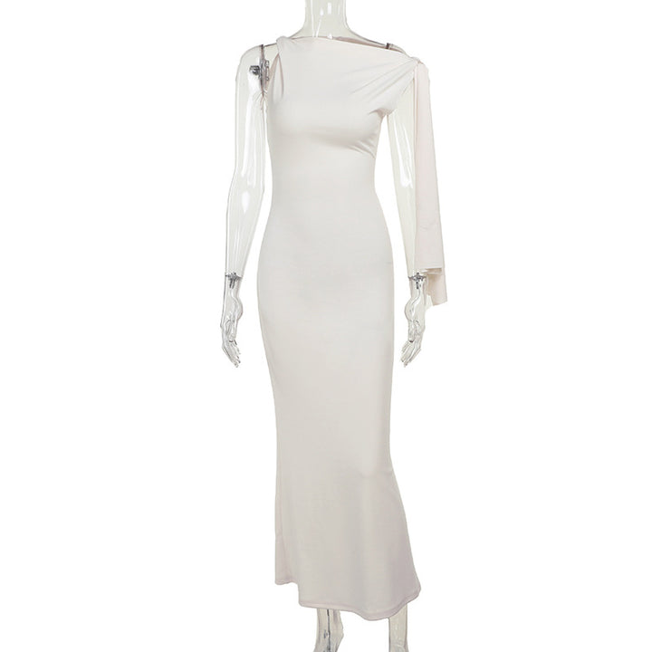 Damer elegant maxikjol med asymmetrisk design och ärmlös skärning Mirla-Eva Jonsson
