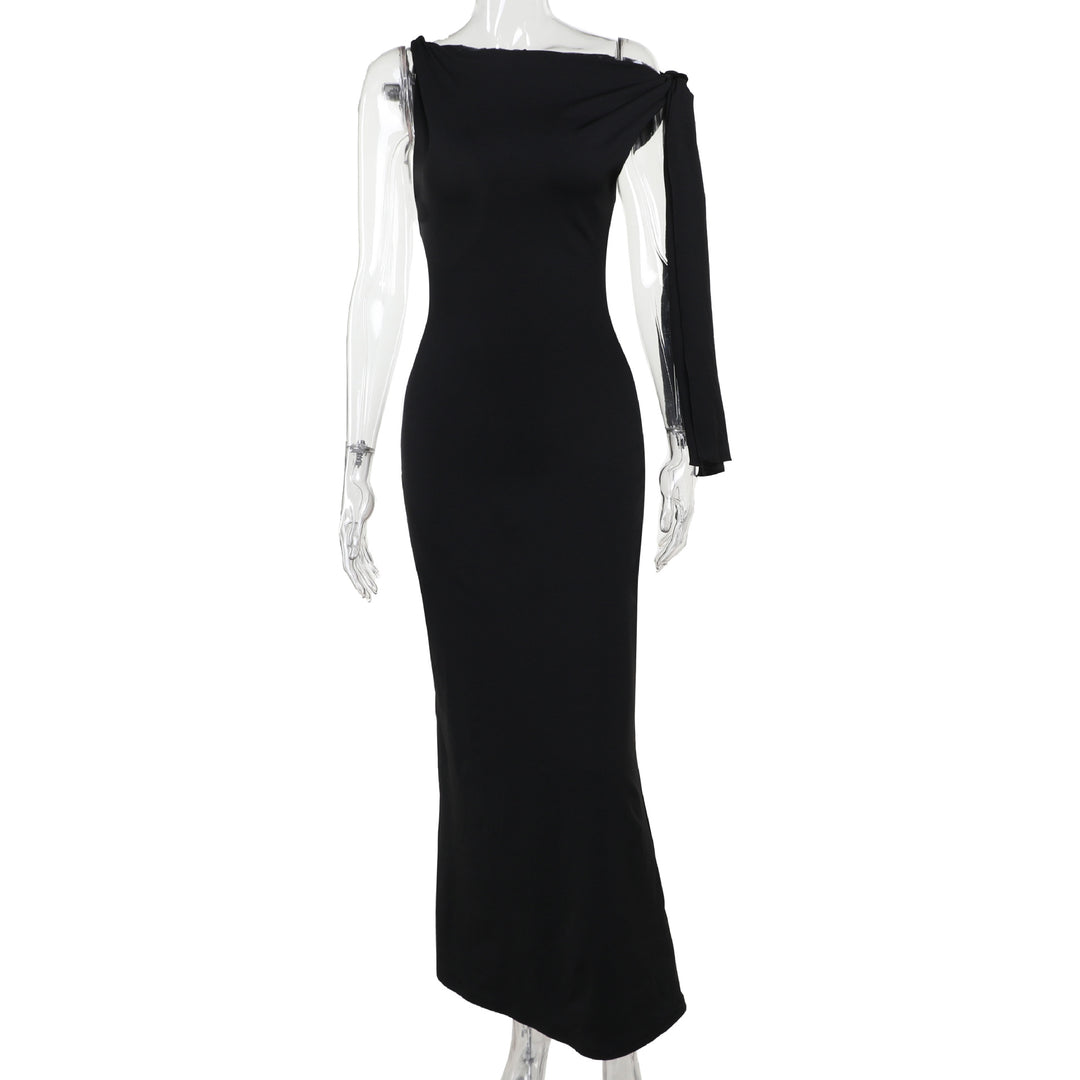 Damer elegant maxikjol med asymmetrisk design och ärmlös skärning Mirla-Eva Jonsson