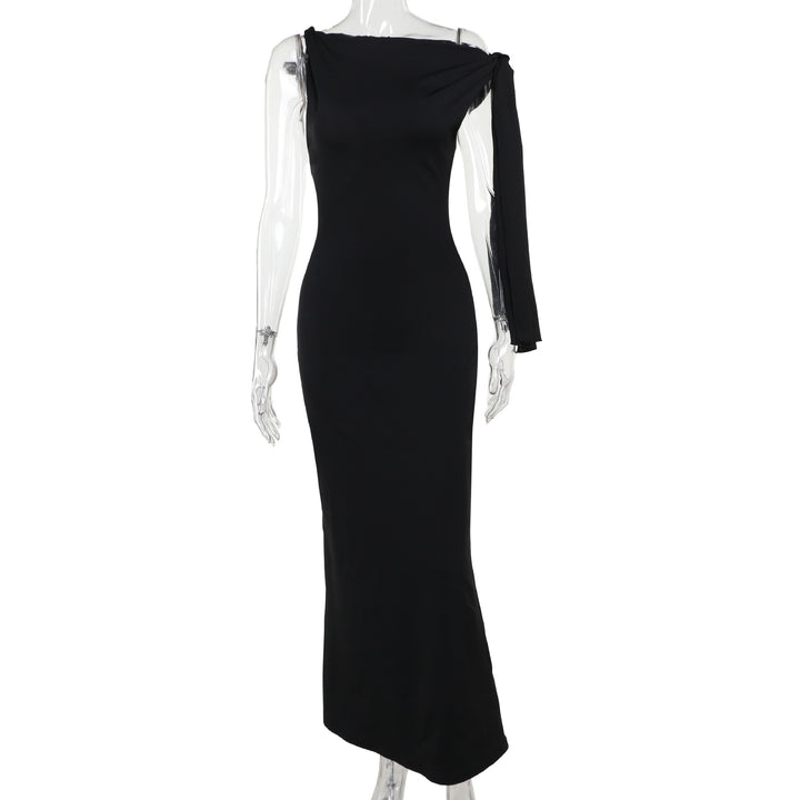 Damer elegant maxikjol med asymmetrisk design och ärmlös skärning Mirla-Eva Jonsson
