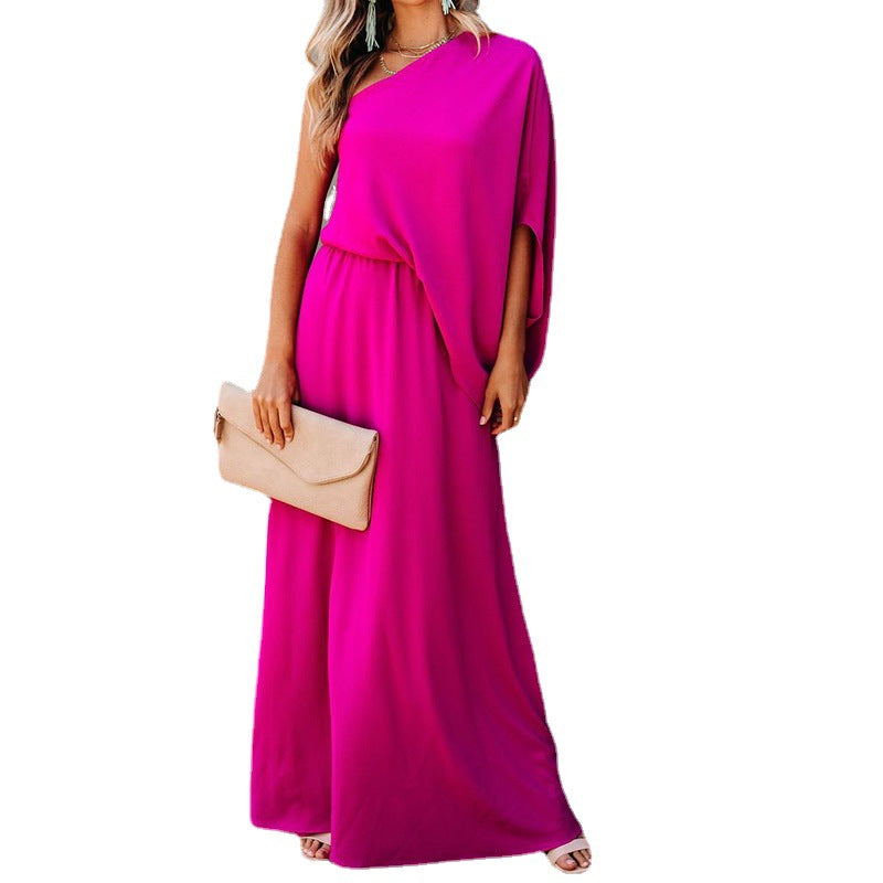 Damer elegant maxiklädd med asymmetrisk design och luftig passform Eva Jonsson-Eva Jonsson