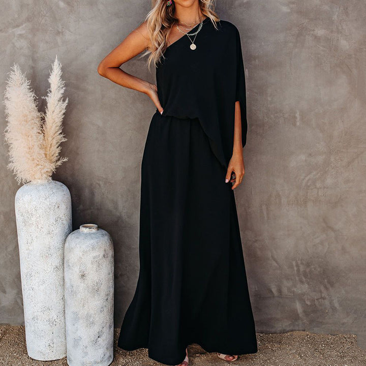 Damer elegant maxiklädd med asymmetrisk design och luftig passform Eva Jonsson-Eva Jonsson