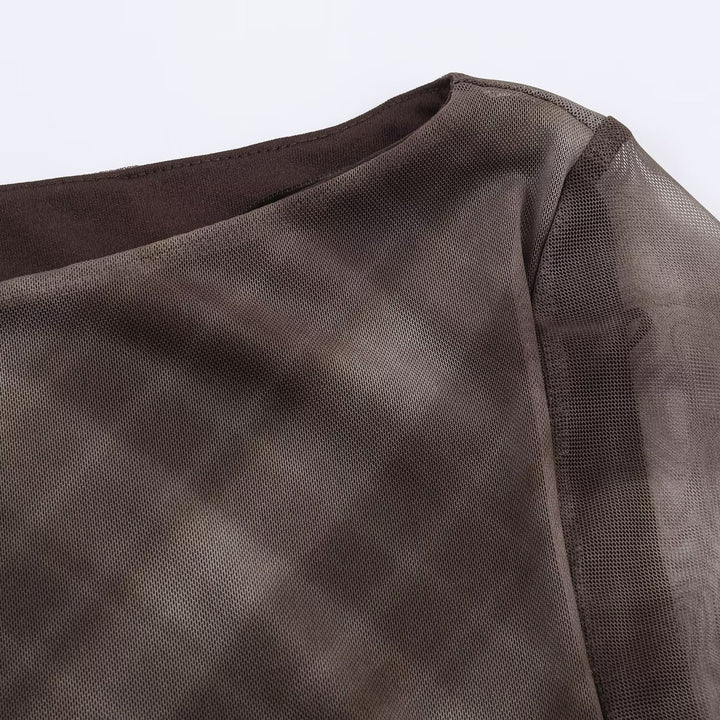 Damer elegant maxiklänning med asymmetrisk nederkant och rynkad överdel Mirla-Eva Jonsson