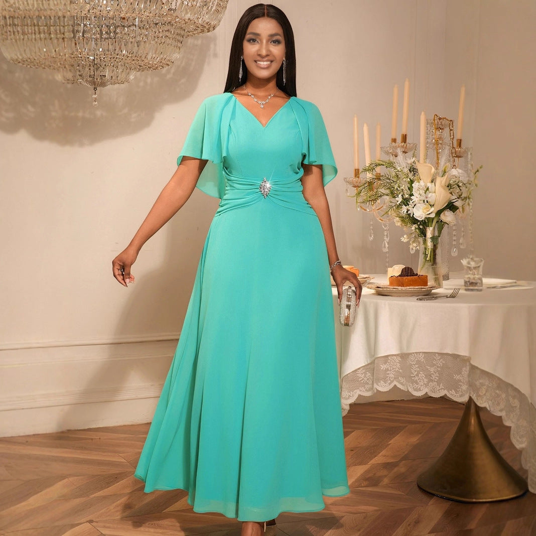 Damer elegant maxiklänning med blomapplikationer Mirla-Eva Jonsson