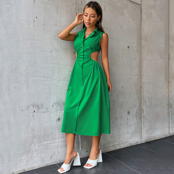 Damer elegant maxiklänning med figursydd design och raffinerade cut-outs Eva Jonsson-Eva Jonsson