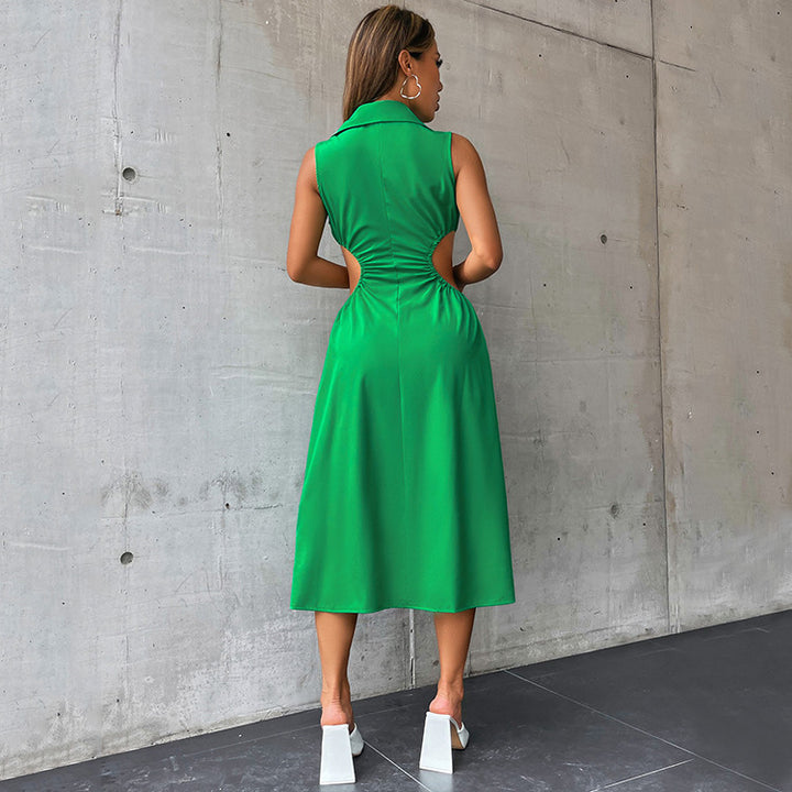Damer elegant maxiklänning med figursydd design och raffinerade cut-outs Eva Jonsson-Eva Jonsson