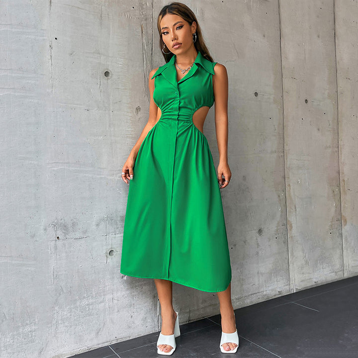 Damer elegant maxiklänning med figursydd design och raffinerade cut-outs Eva Jonsson-Eva Jonsson
