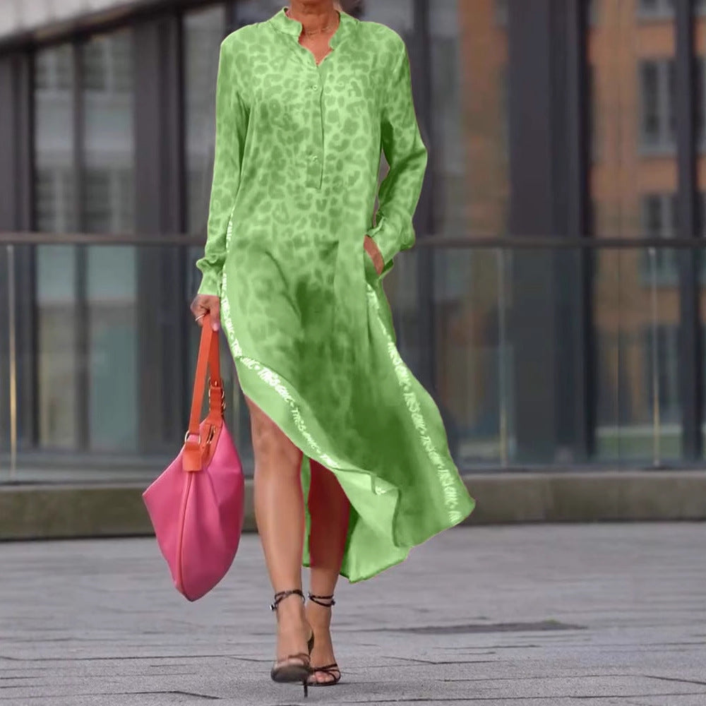 Damer elegant maxiklänning med leopardmönster Eva Jonsson-Eva Jonsson