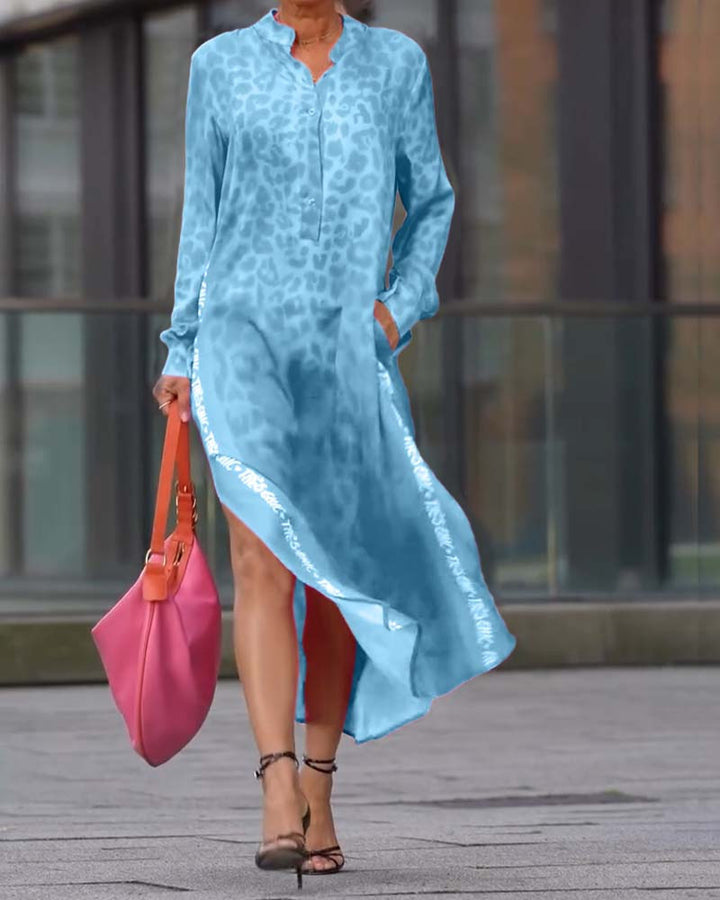 Damer elegant maxiklänning med leopardmönster Eva Jonsson-Eva Jonsson