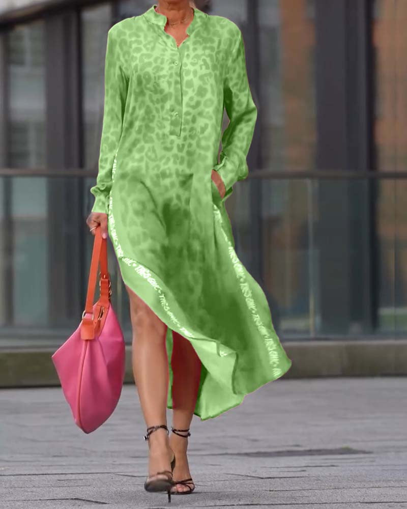 Damer elegant maxiklänning med leopardmönster Eva Jonsson-Eva Jonsson