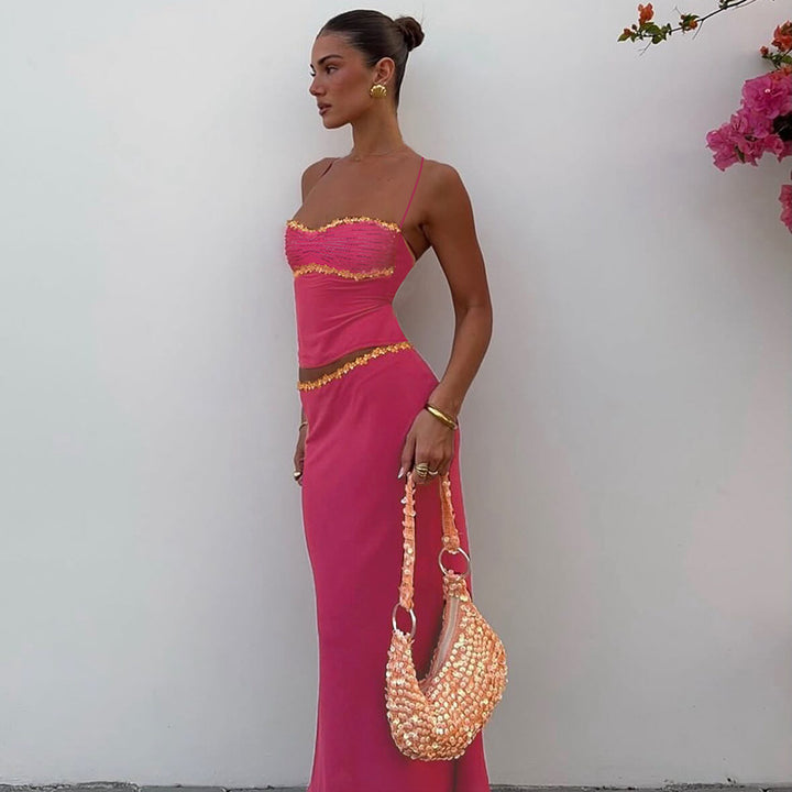 Damer elegant maxiklänning med raffinerade spetsdetaljer Mirla-Eva Jonsson