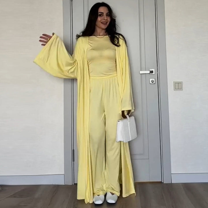Damer elegant maxiklänning med voluminösa ärmar Mirla-Eva Jonsson