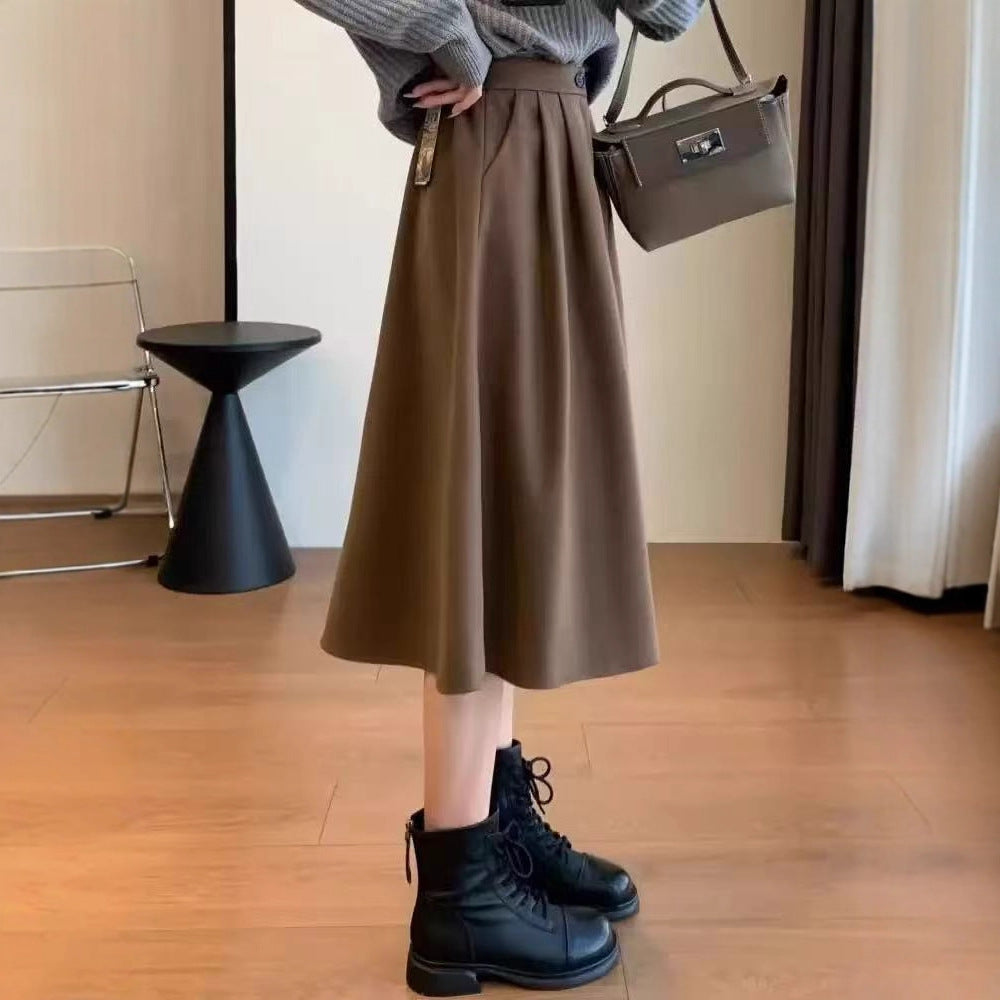 Damer elegant midi kjol med subtila veck Mirla-Eva Jonsson