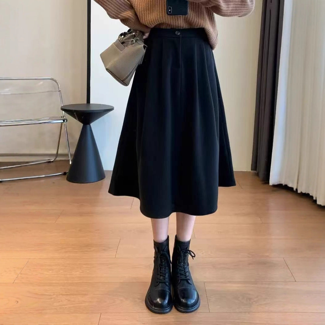 Damer elegant midi kjol med subtila veck Mirla-Eva Jonsson