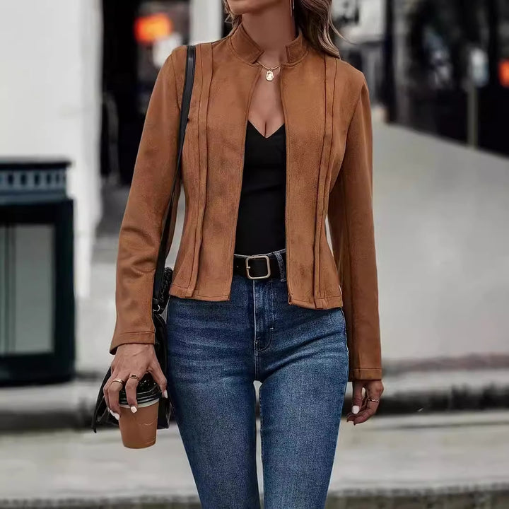 Damer elegant mockaläderjacka Mirla-Eva Jonsson