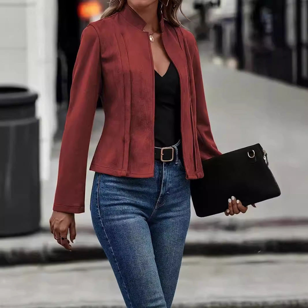Damer elegant mockaläderjacka Mirla-Eva Jonsson