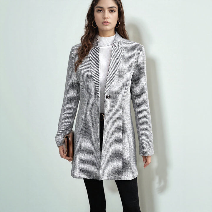 Damer elegant och bekväm blazer med strukturerad design Mirla-Eva Jonsson