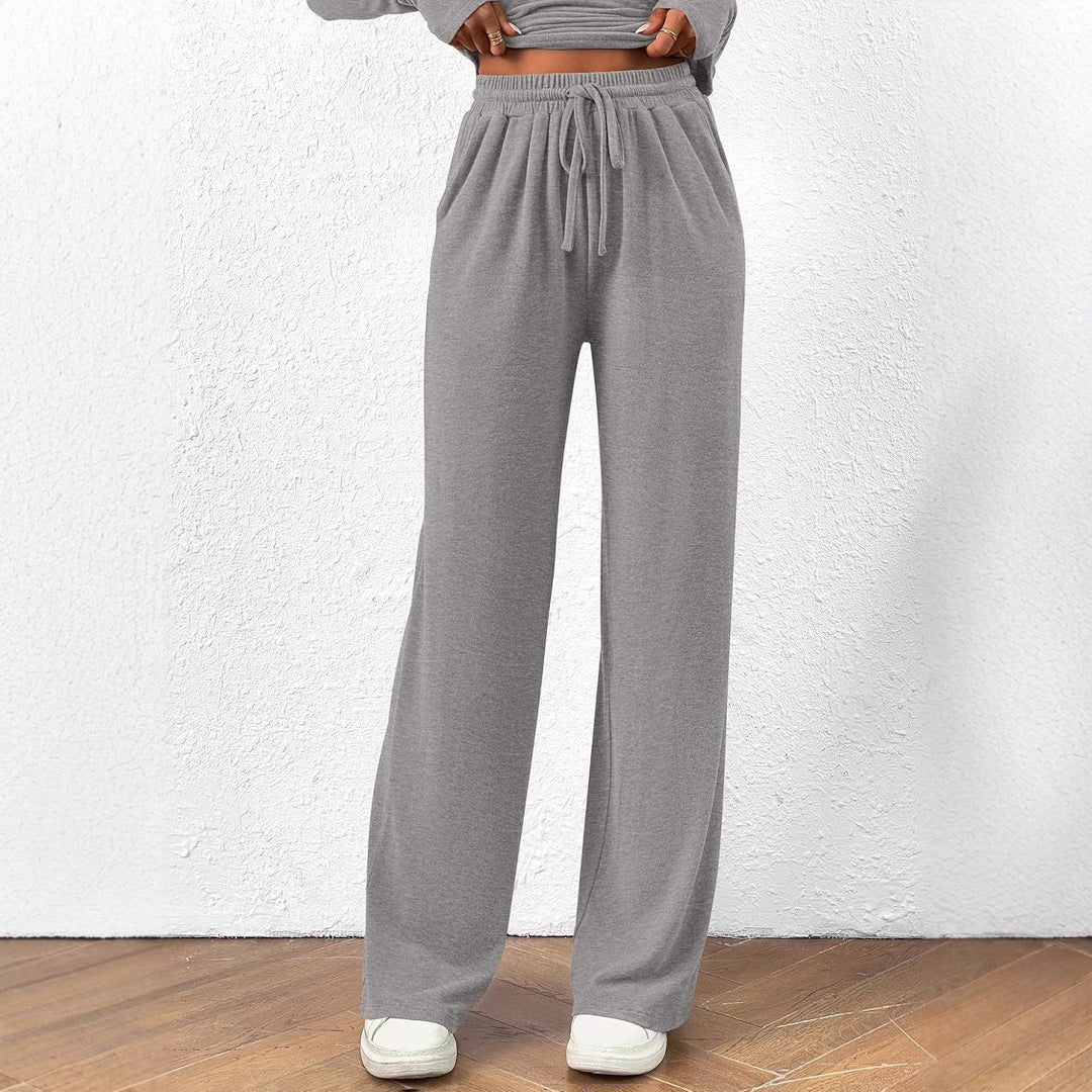 Damer elegant och bekväm lounge-set med lång ärm och elastisk midja Mirla-Eva Jonsson