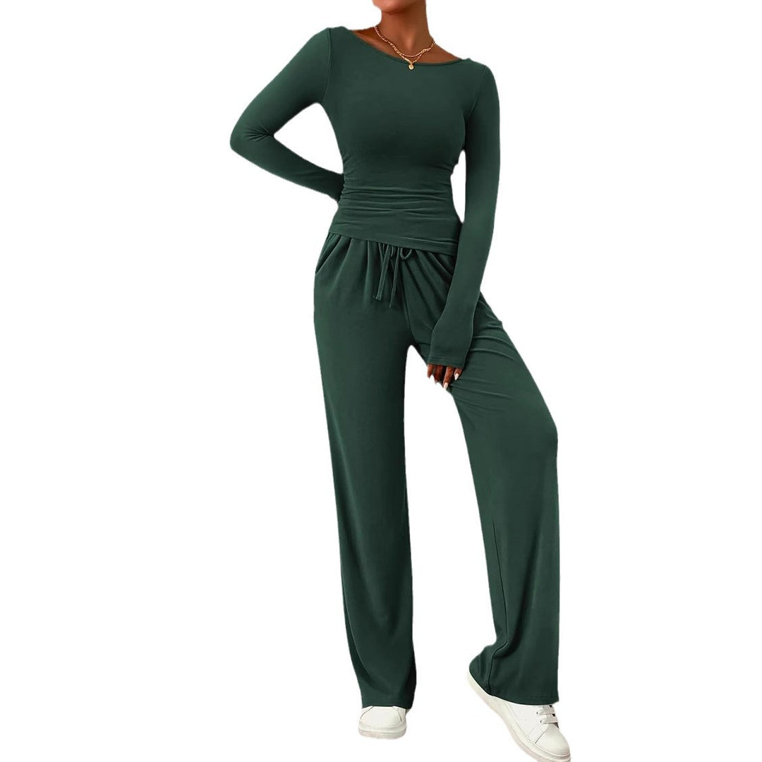 Damer elegant och bekväm lounge-set med lång ärm och elastisk midja Mirla-Eva Jonsson
