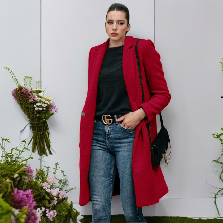 Damer elegant och bekväm ullkappa Mirla-Eva Jonsson