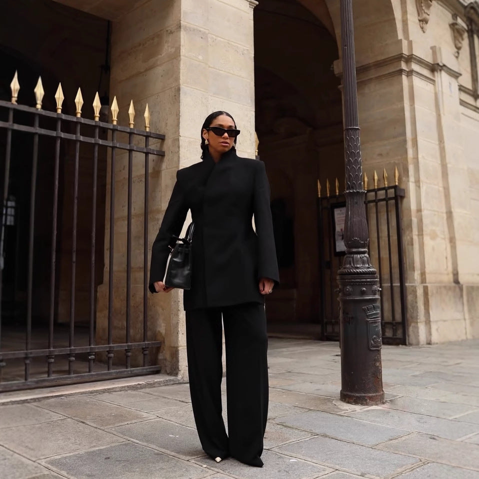 Damer elegant och jaquardvävd blazer Mirla-Eva Jonsson