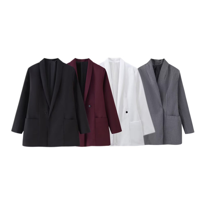 Damer elegant och jaquardvävd blazer Mirla-Eva Jonsson