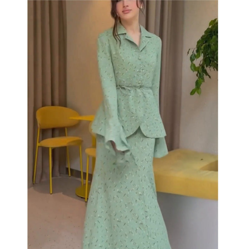 Damer elegant och moderiktigt blazer-set Eva Jonsson-Eva Jonsson