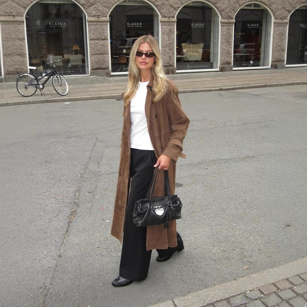 Damer elegant och stilfull långrock Mirla-Eva Jonsson