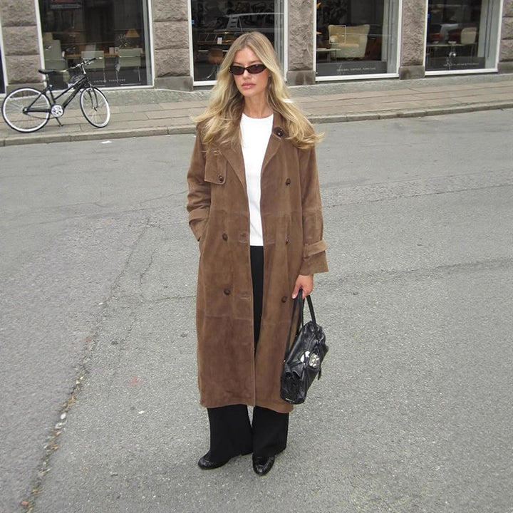 Damer elegant och stilfull långrock Mirla-Eva Jonsson