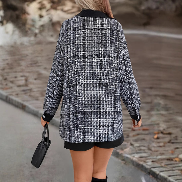 Damer elegant och stilfull rutjacka Mirla-Eva Jonsson