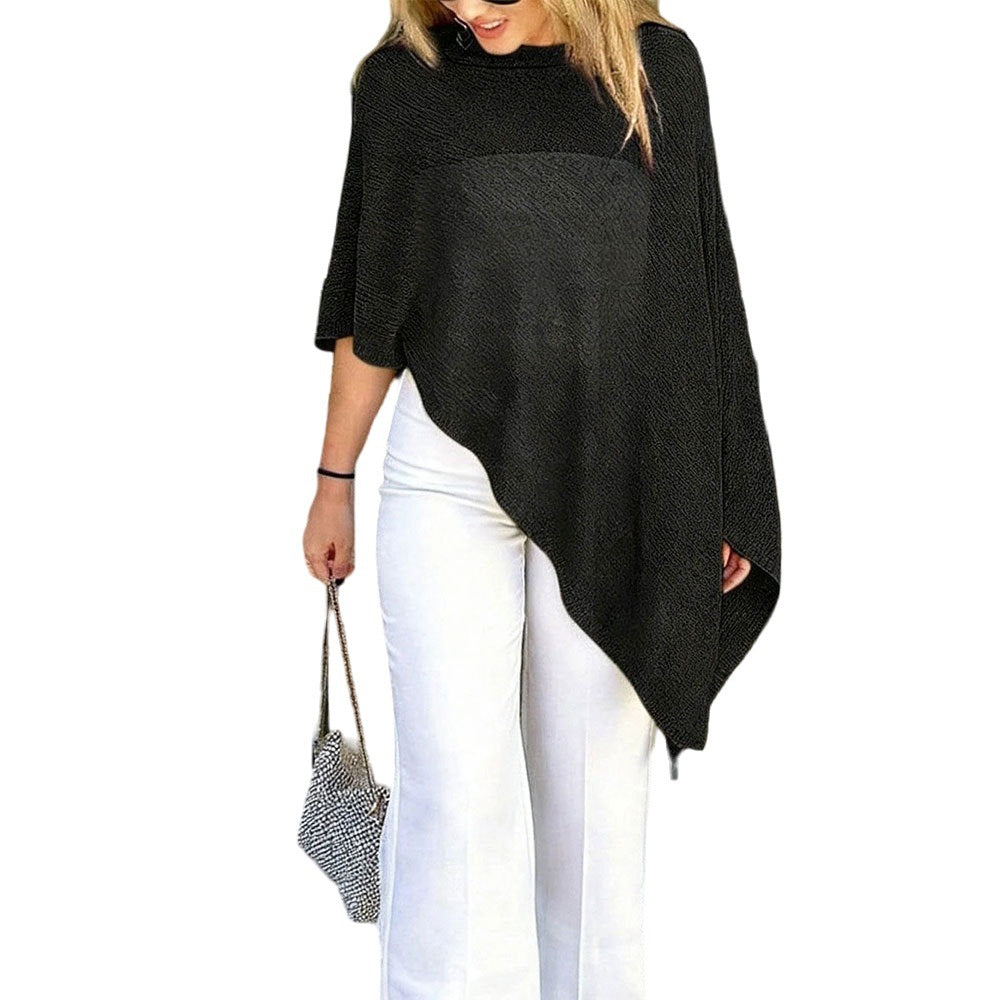Damer elegant och stilig poncho blus Mirla-Eva Jonsson