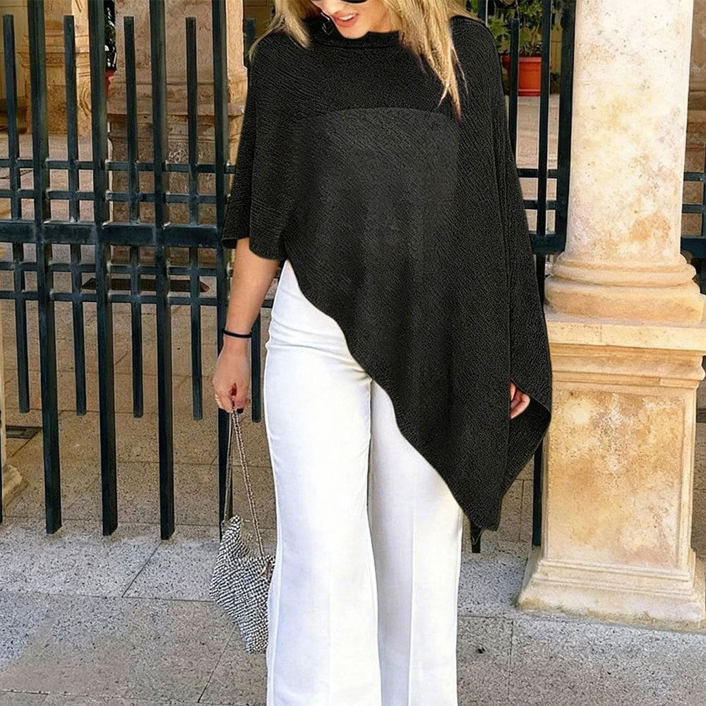 Damer elegant och stilig poncho blus Mirla-Eva Jonsson