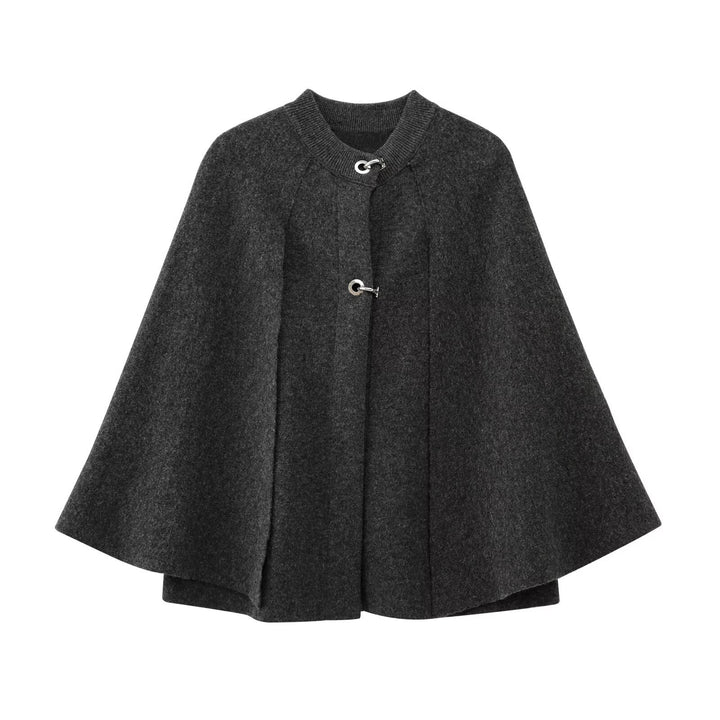 Damer elegant och varm cape med knappar Mirla-Eva Jonsson