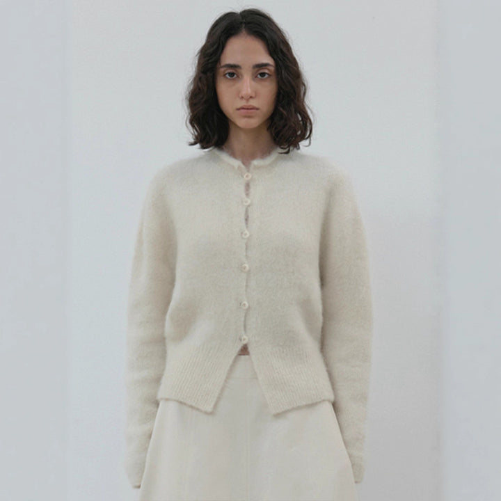 Damer elegant och varm stickad cardigan med knapplista Mirla-Eva Jonsson