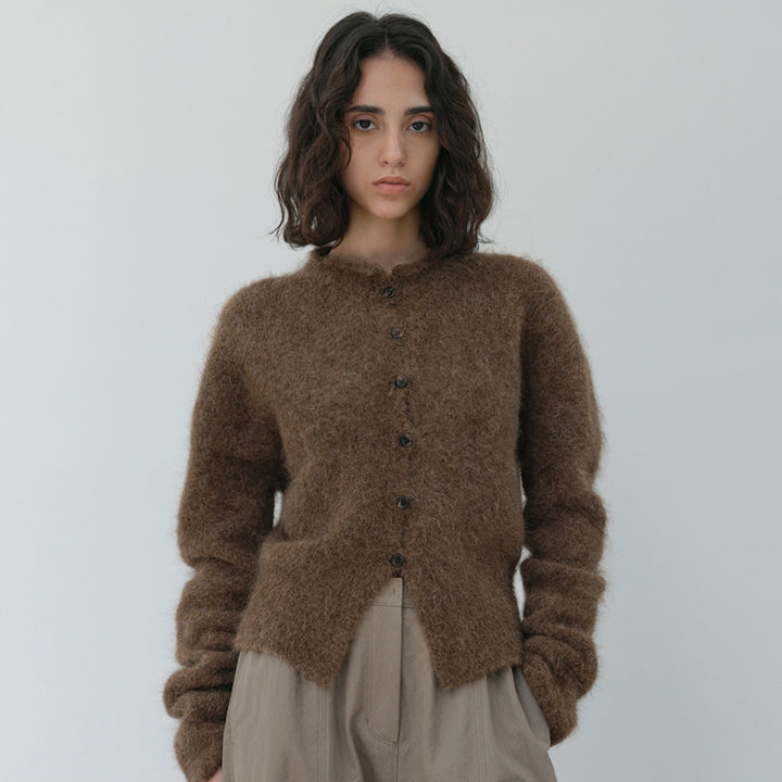 Damer elegant och varm stickad cardigan med knapplista Mirla-Eva Jonsson