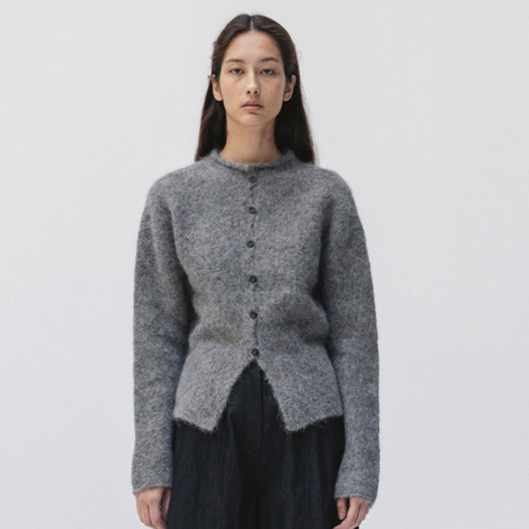 Damer elegant och varm stickad cardigan med knapplista Mirla-Eva Jonsson