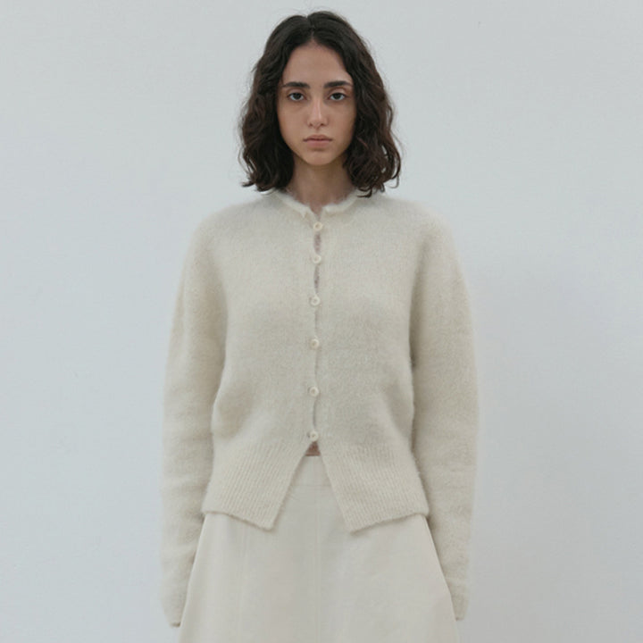 Damer elegant och varm stickad cardigan med knapplista Mirla-Eva Jonsson