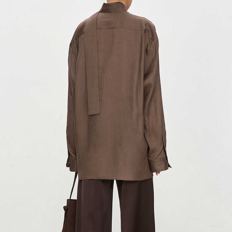 Damer elegant, off-the-shoulder blus med raffinerad krage Mirla-Eva Jonsson