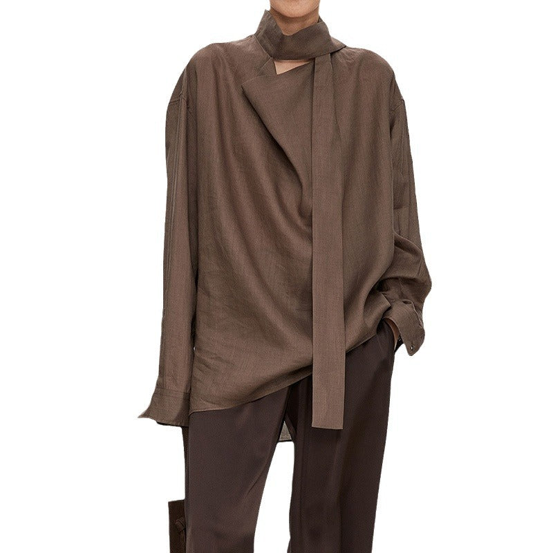 Damer elegant, off-the-shoulder blus med raffinerad krage Mirla-Eva Jonsson