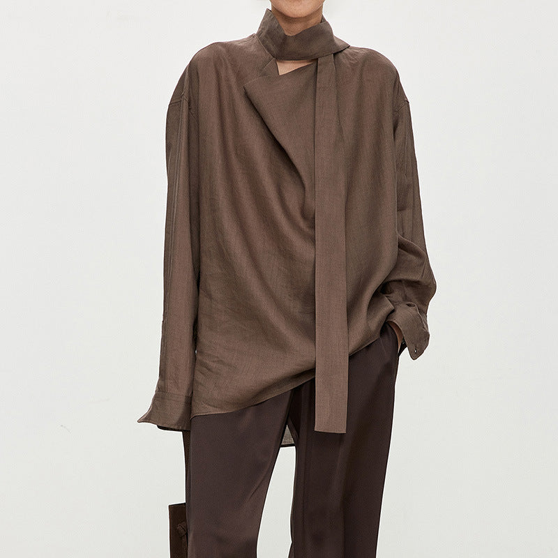Damer elegant, off-the-shoulder blus med raffinerad krage Mirla-Eva Jonsson