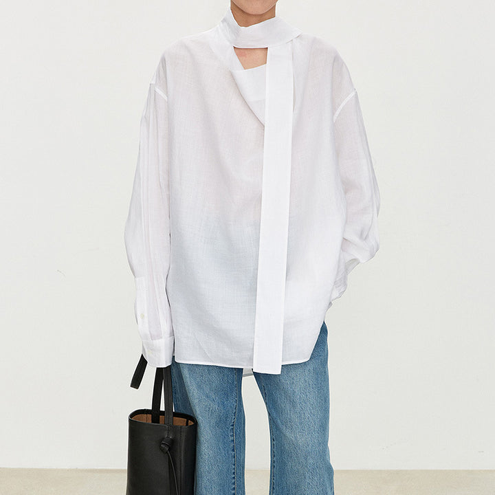 Damer elegant, off-the-shoulder blus med raffinerad krage Mirla-Eva Jonsson