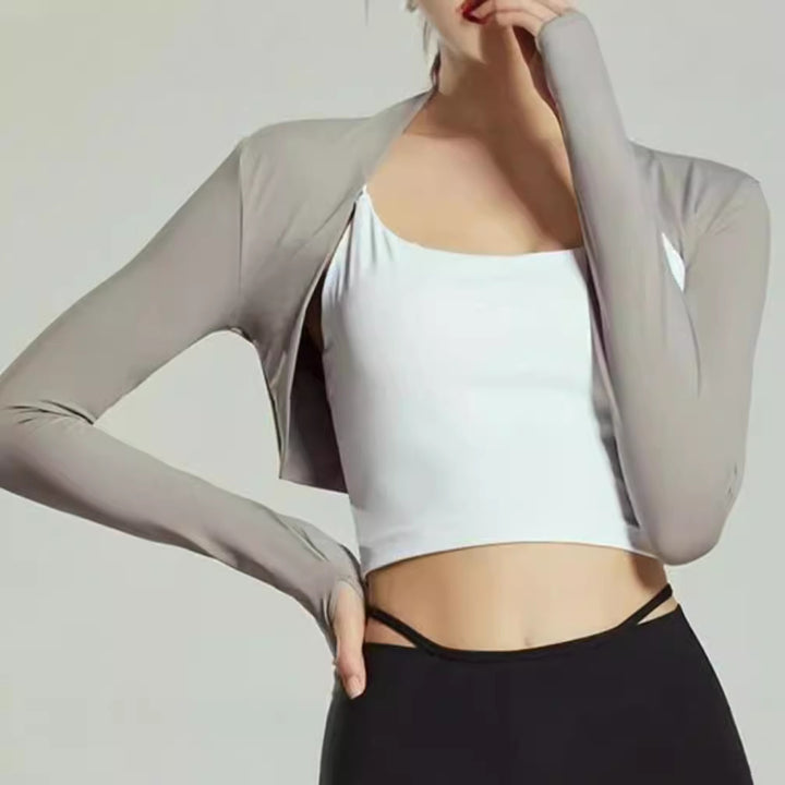 Damer elegant öppen stickad jacka i sportig stil Mirla-Eva Jonsson