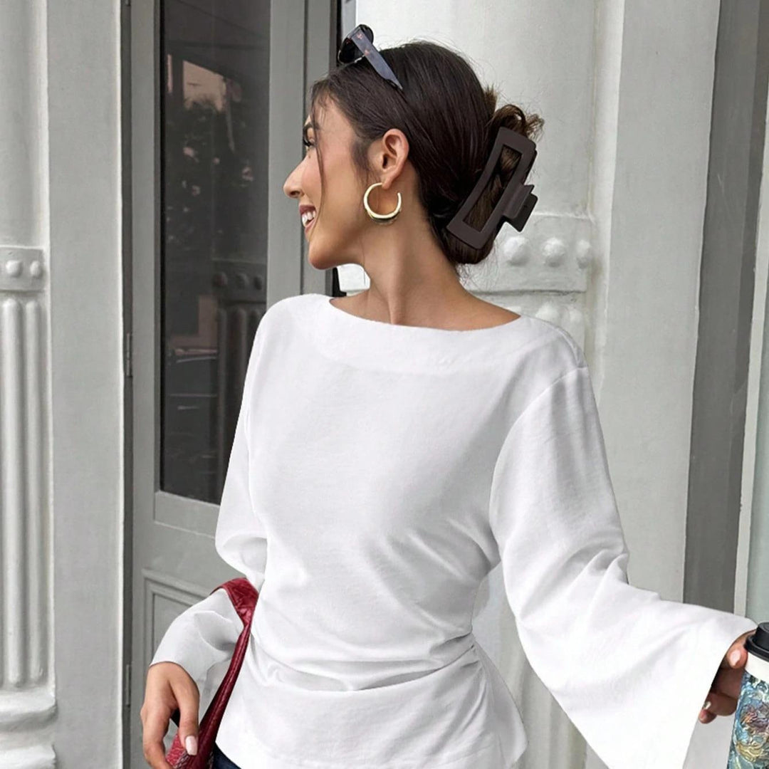 Damer elegant överdel med vida ärmar och snygg midja Mirla-Eva Jonsson