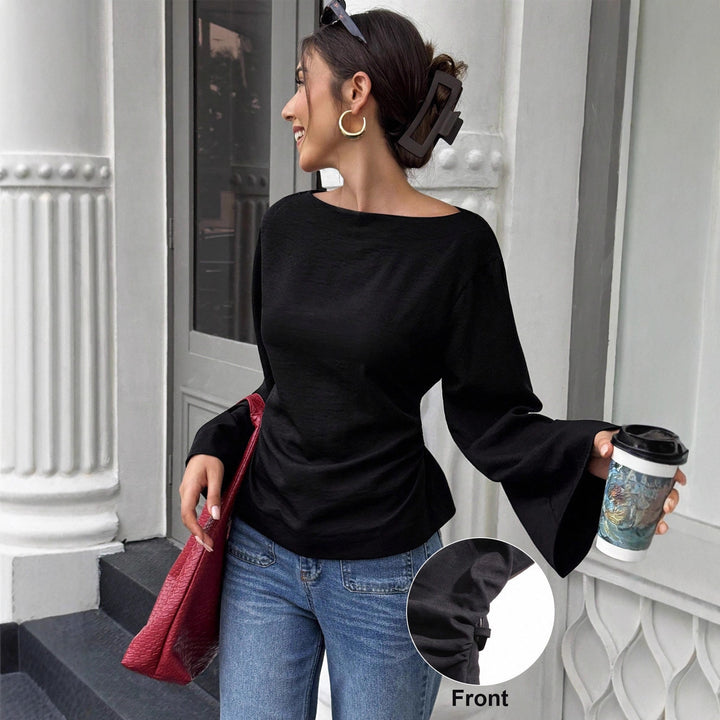 Damer elegant överdel med vida ärmar och snygg midja Mirla-Eva Jonsson