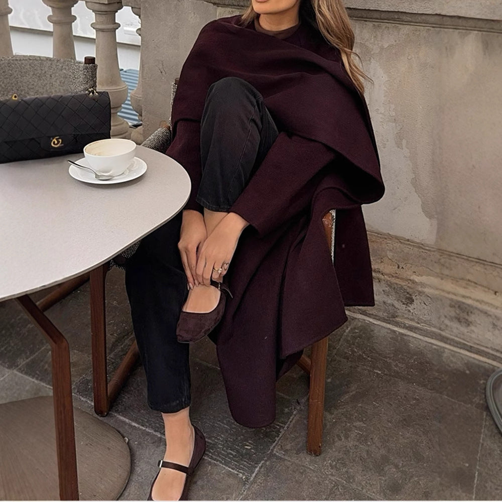 Damer elegant överdrag med asymmetrisk skärning Mirla-Eva Jonsson